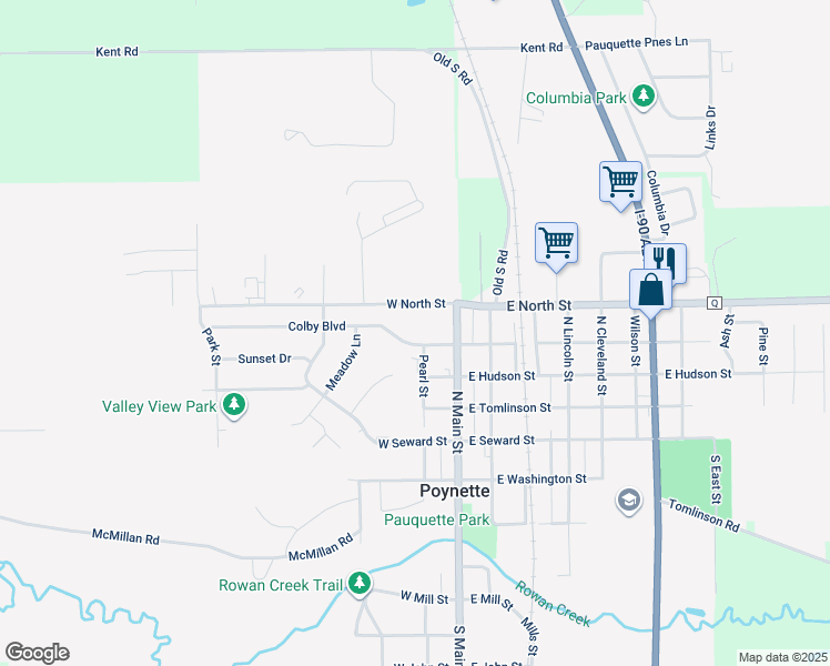 map of restaurants, bars, coffee shops, grocery stores, and more near 208 West North Street in Poynette