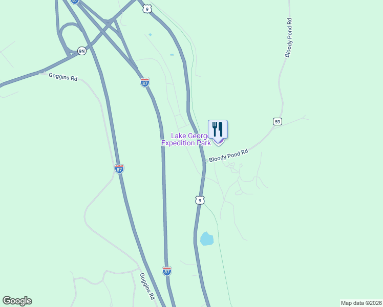 map of restaurants, bars, coffee shops, grocery stores, and more near 1897 State Route 9 in Lake George