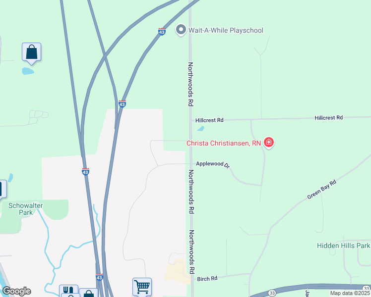 map of restaurants, bars, coffee shops, grocery stores, and more near 2685 Applewood Drive in Port Washington
