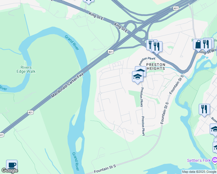 map of restaurants, bars, coffee shops, grocery stores, and more near 20 Weatherall Avenue in Cambridge