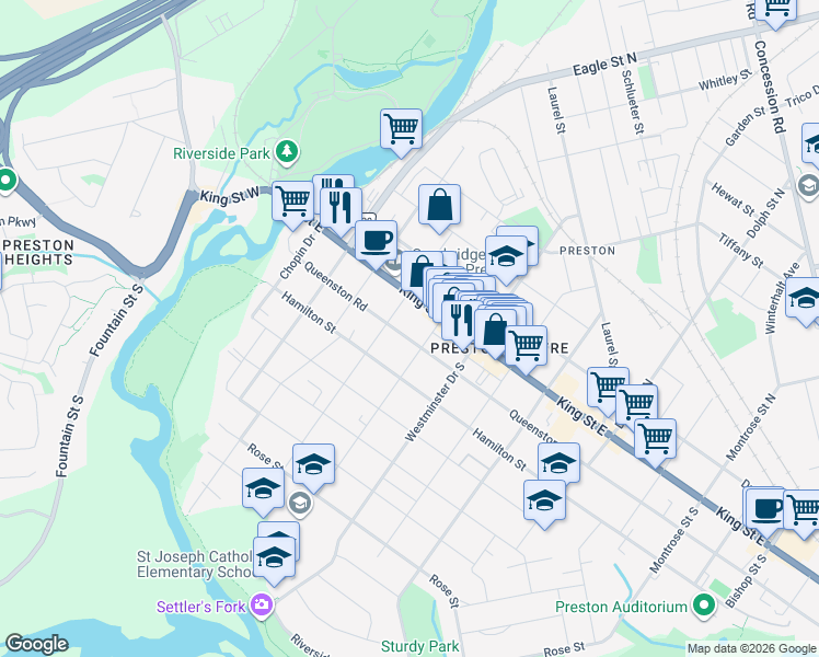 map of restaurants, bars, coffee shops, grocery stores, and more near in Cambridge