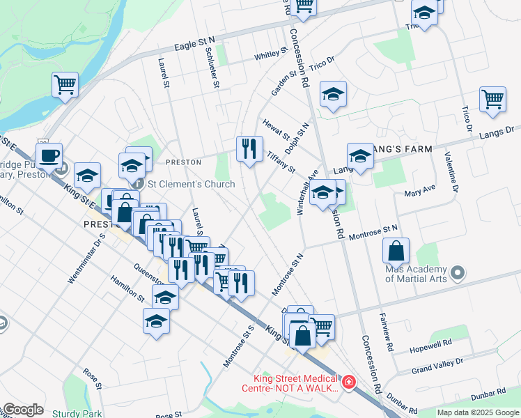 map of restaurants, bars, coffee shops, grocery stores, and more near 290 Garden Street in Cambridge