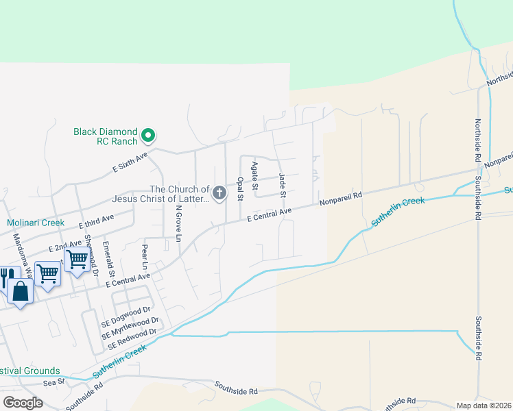 map of restaurants, bars, coffee shops, grocery stores, and more near 1708 Jasper Avenue in Sutherlin