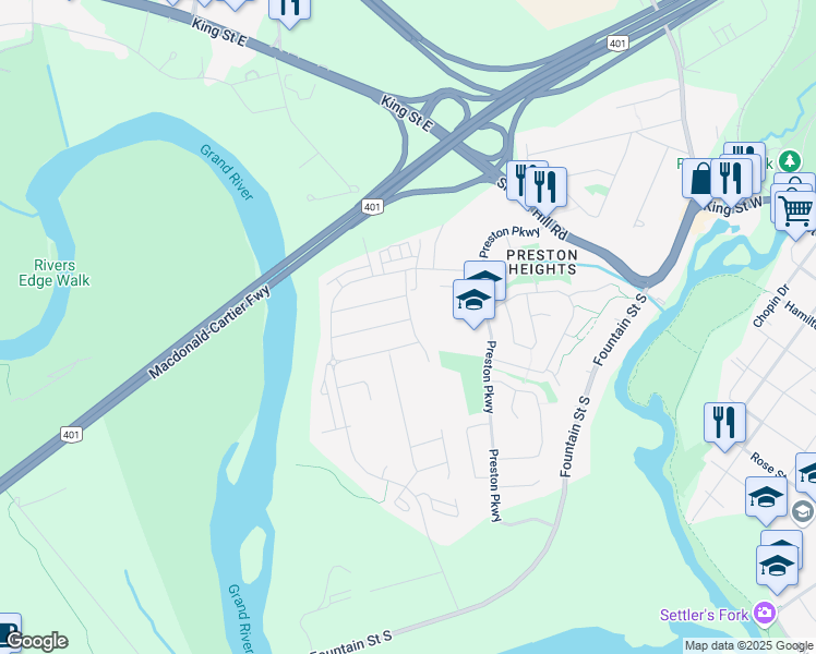 map of restaurants, bars, coffee shops, grocery stores, and more near 64 Duckworth Road in Cambridge