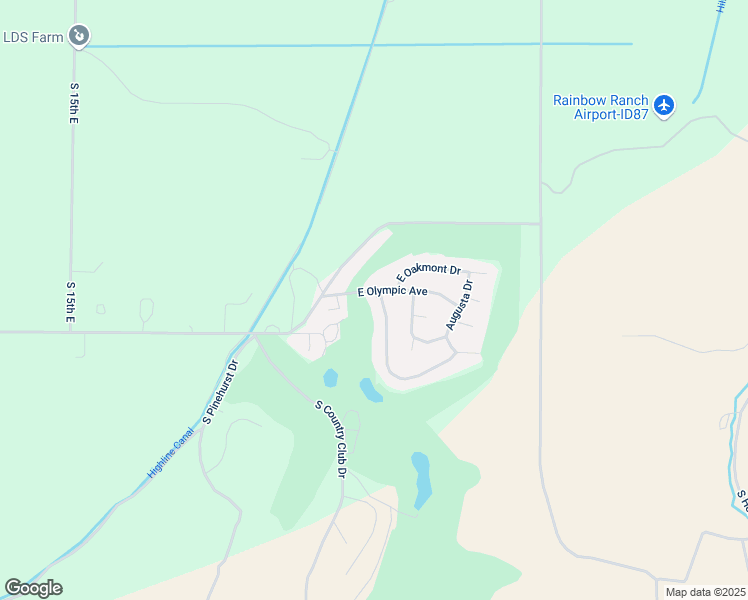 map of restaurants, bars, coffee shops, grocery stores, and more near 11150 South Greenbrier Drive in Idaho Falls