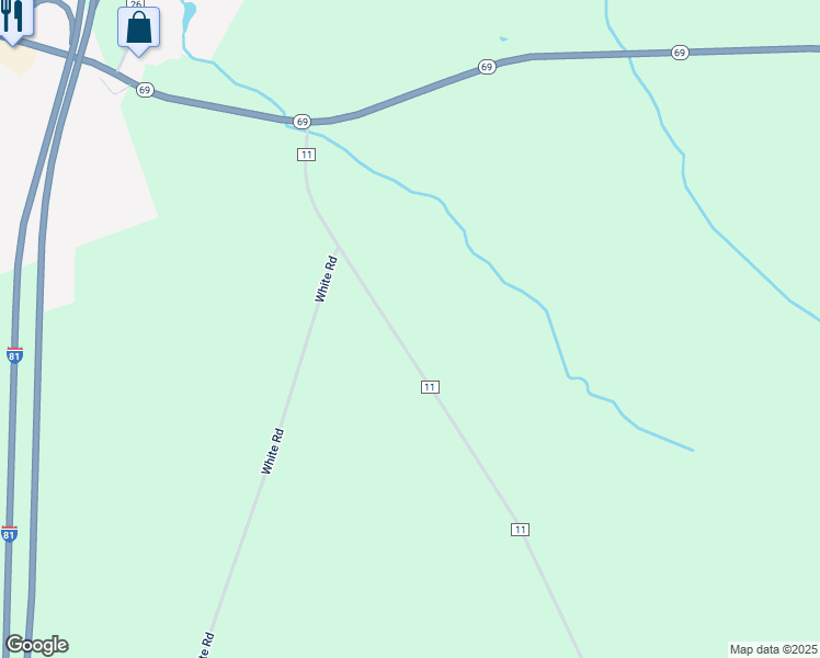 map of restaurants, bars, coffee shops, grocery stores, and more near 2010 County Route 11 in Parish