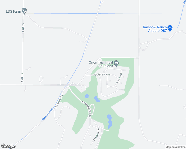 map of restaurants, bars, coffee shops, grocery stores, and more near 11150 South Greenbrier Drive in Idaho Falls