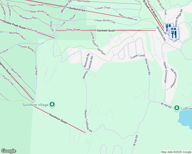 map of restaurants, bars, coffee shops, grocery stores, and more near 79 Lower IV in Ludlow