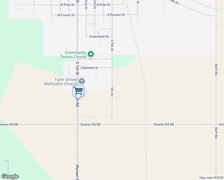 map of restaurants, bars, coffee shops, grocery stores, and more near 5th Street in Edmore