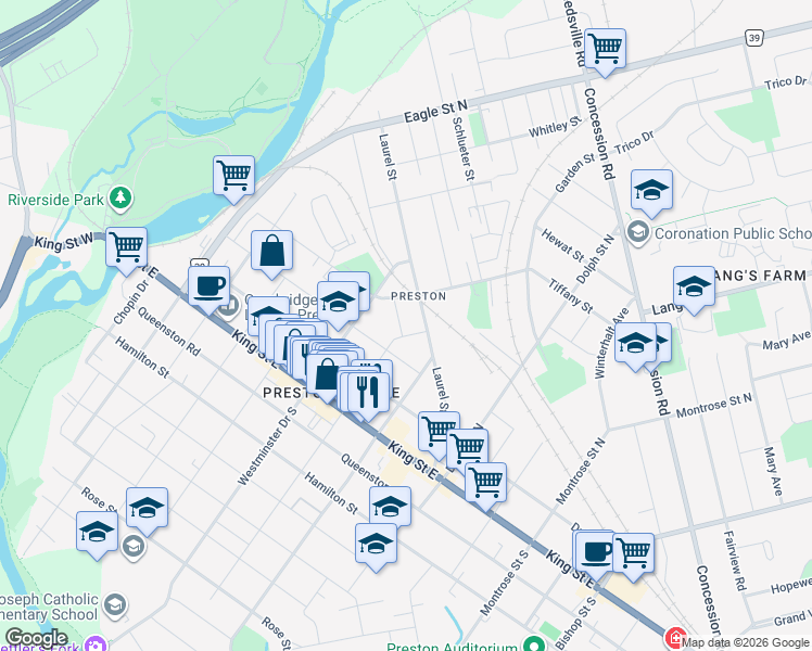 map of restaurants, bars, coffee shops, grocery stores, and more near 583 Mildred Street in Cambridge