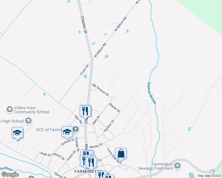 map of restaurants, bars, coffee shops, grocery stores, and more near 4 Seymour Court in Farmington