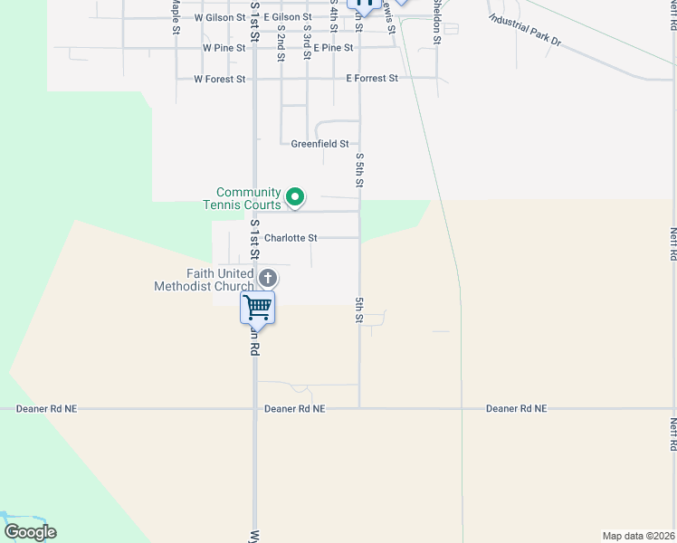 map of restaurants, bars, coffee shops, grocery stores, and more near 5th Street in Edmore