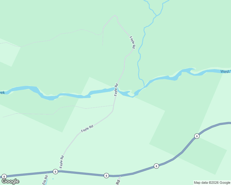 map of restaurants, bars, coffee shops, grocery stores, and more near Fayle Road in Cold Brook