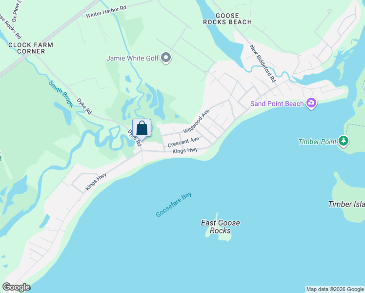 map of restaurants, bars, coffee shops, grocery stores, and more near 14 Crescent Avenue in Kennebunkport