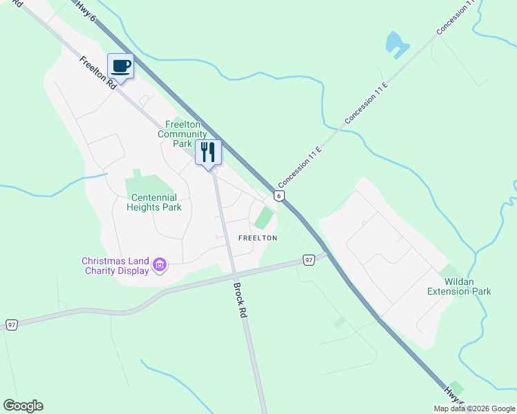map of restaurants, bars, coffee shops, grocery stores, and more near 79 Freelton Road in Hamilton