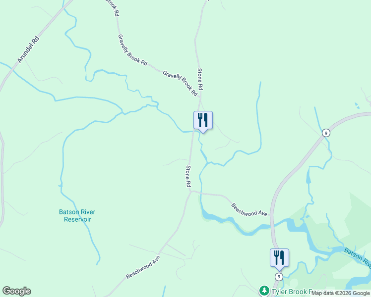 map of restaurants, bars, coffee shops, grocery stores, and more near 24 Stone Road in Kennebunkport