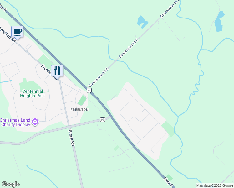 map of restaurants, bars, coffee shops, grocery stores, and more near Logan Court in Hamilton