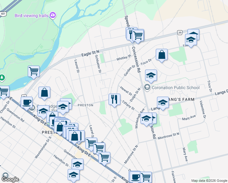map of restaurants, bars, coffee shops, grocery stores, and more near 435 Garden Street in Cambridge