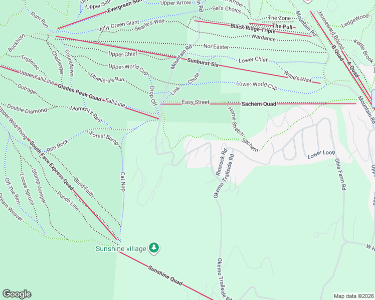 map of restaurants, bars, coffee shops, grocery stores, and more near 23 Trailside Road in Windsor County