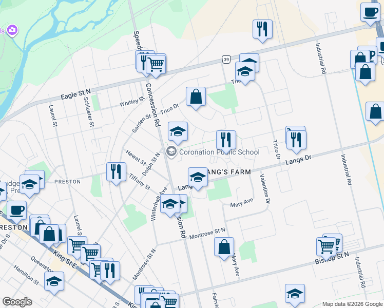 map of restaurants, bars, coffee shops, grocery stores, and more near 766 Walter Street in Cambridge