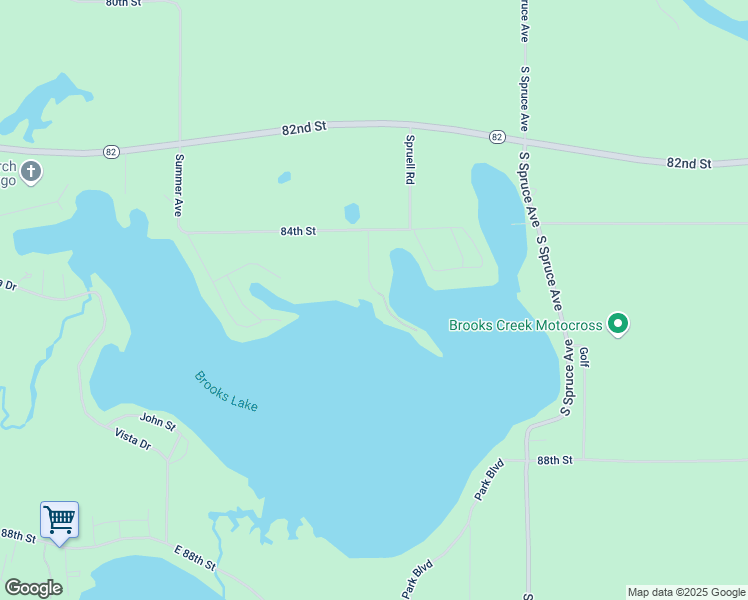 map of restaurants, bars, coffee shops, grocery stores, and more near 2110 84th Street in Newaygo