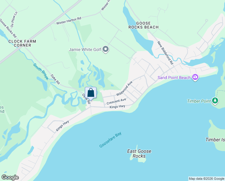 map of restaurants, bars, coffee shops, grocery stores, and more near 5 Wildwood Avenue in Kennebunkport