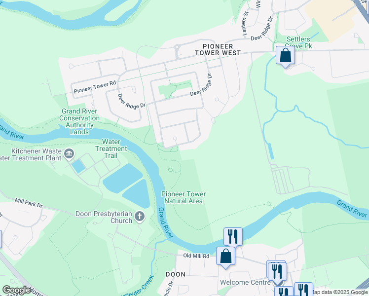 map of restaurants, bars, coffee shops, grocery stores, and more near 300 Joseph Schoerg Crescent in Kitchener