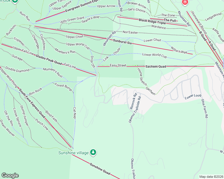 map of restaurants, bars, coffee shops, grocery stores, and more near 20 Trailside Road in Windsor County