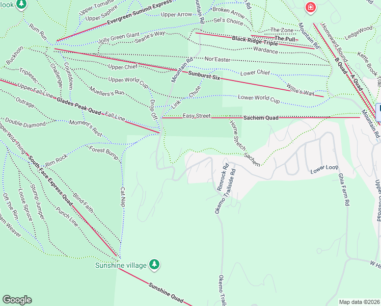 map of restaurants, bars, coffee shops, grocery stores, and more near 20 Trailside Road in Ludlow