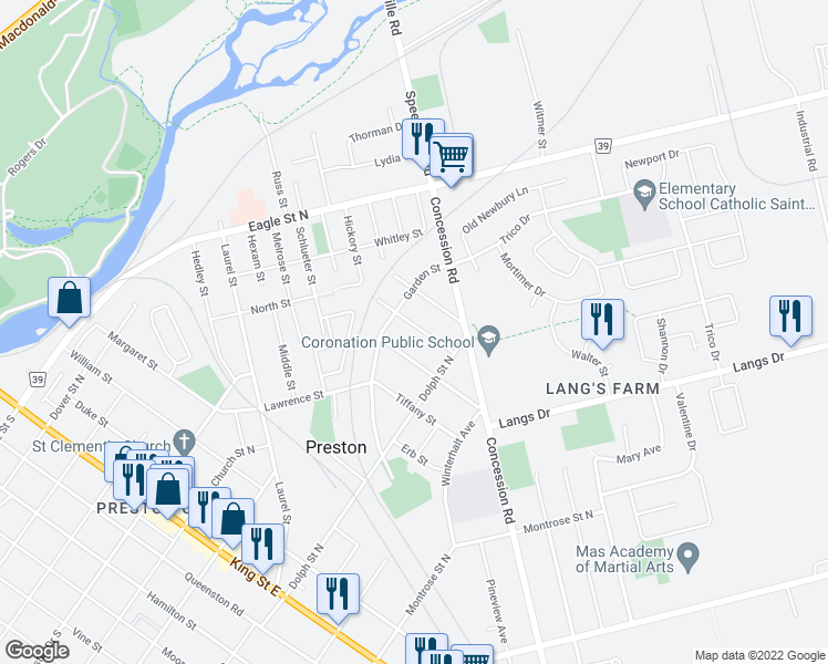 map of restaurants, bars, coffee shops, grocery stores, and more near 142 Edgar Street in Cambridge