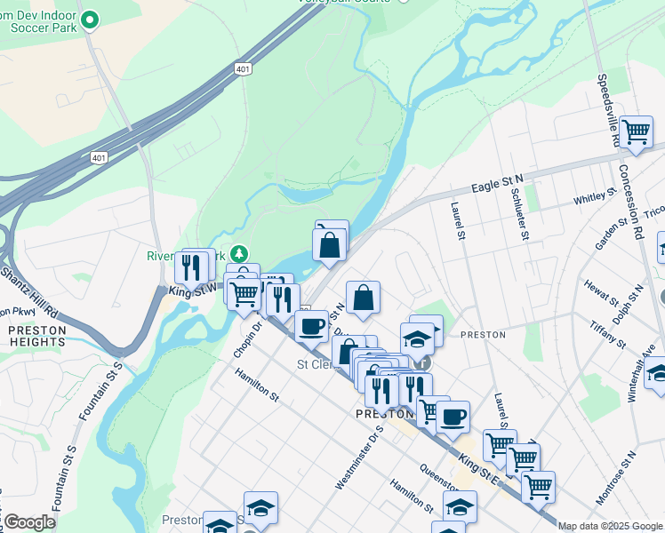 map of restaurants, bars, coffee shops, grocery stores, and more near in Cambridge