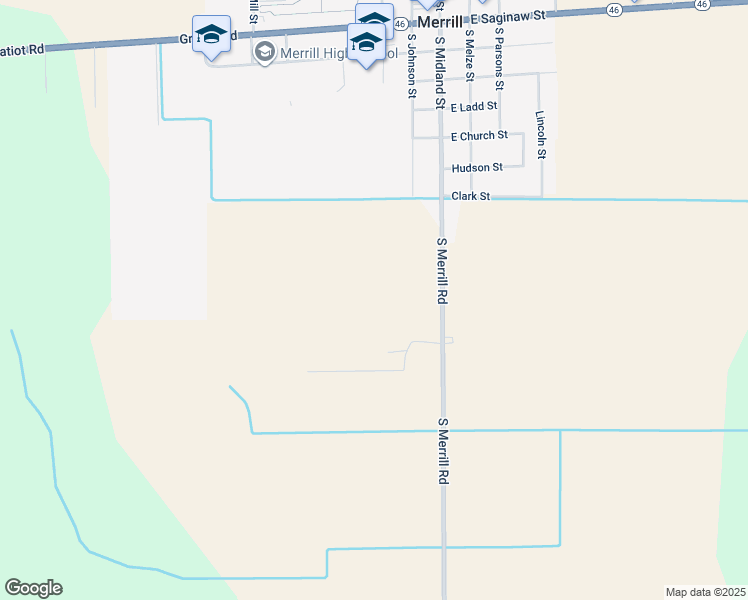 map of restaurants, bars, coffee shops, grocery stores, and more near in Merrill