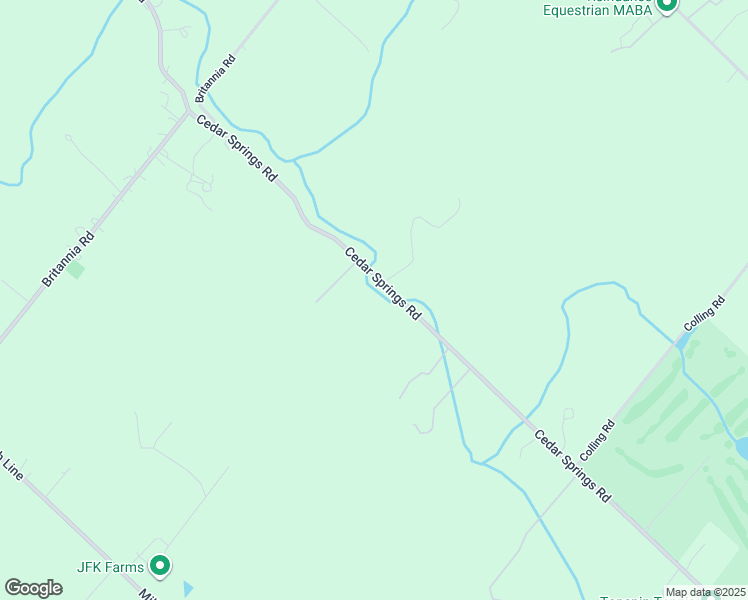 map of restaurants, bars, coffee shops, grocery stores, and more near 5560 Cedar Springs Road in Burlington