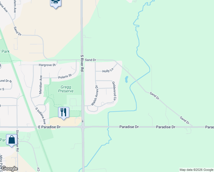 map of restaurants, bars, coffee shops, grocery stores, and more near 1414 Goldenrod Circle in West Bend