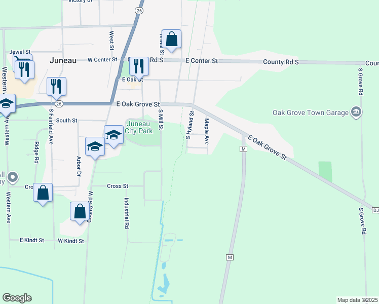 map of restaurants, bars, coffee shops, grocery stores, and more near 510 Park St in Juneau