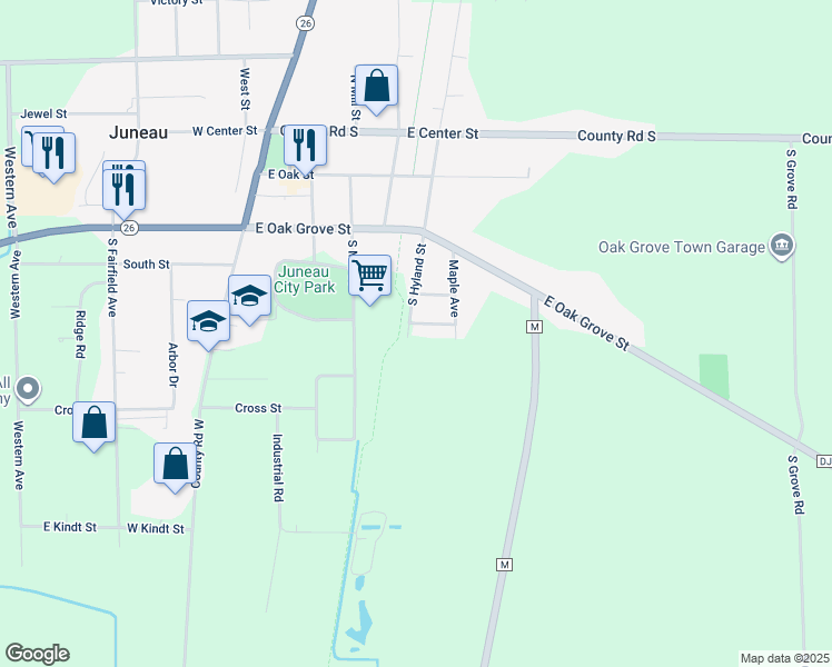 map of restaurants, bars, coffee shops, grocery stores, and more near 510 Park Street in Juneau