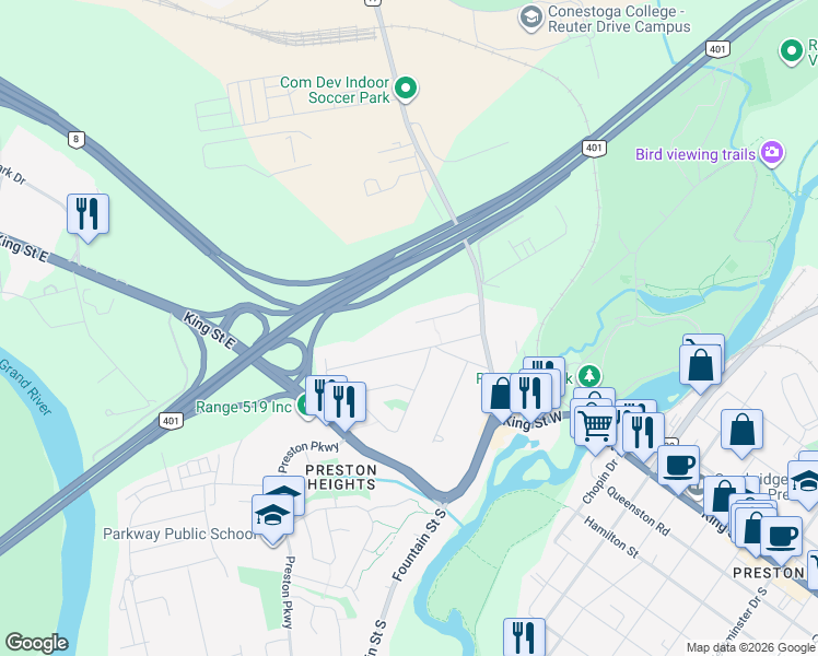 map of restaurants, bars, coffee shops, grocery stores, and more near 168 Marmel Court in Cambridge