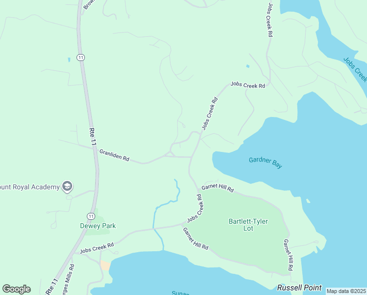 map of restaurants, bars, coffee shops, grocery stores, and more near 22 Gardner Bay Road in Sunapee