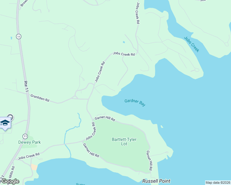 map of restaurants, bars, coffee shops, grocery stores, and more near 34 Breidablik Road in Sunapee