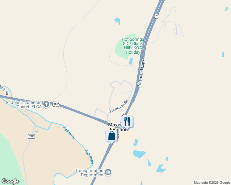 map of restaurants, bars, coffee shops, grocery stores, and more near 27614 Timber Road in Hot Springs