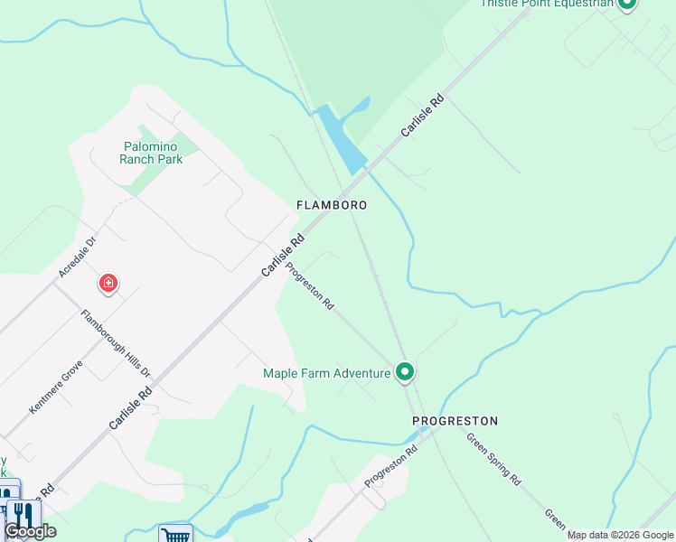 map of restaurants, bars, coffee shops, grocery stores, and more near 6 Iris Court in Hamilton