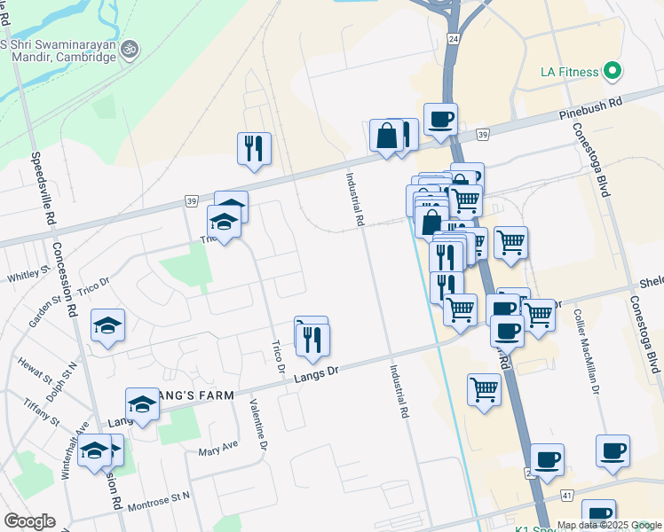 map of restaurants, bars, coffee shops, grocery stores, and more near 790 Industrial Road in Cambridge