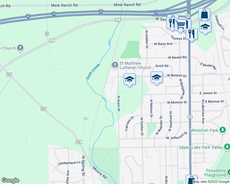 map of restaurants, bars, coffee shops, grocery stores, and more near 1479 Garay Lane in Port Washington