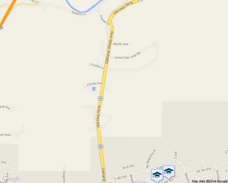 map of restaurants, bars, coffee shops, grocery stores, and more near 15445 Old Highway 99 North in Oakland