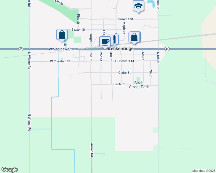 map of restaurants, bars, coffee shops, grocery stores, and more near 208 Birch Street in Breckenridge