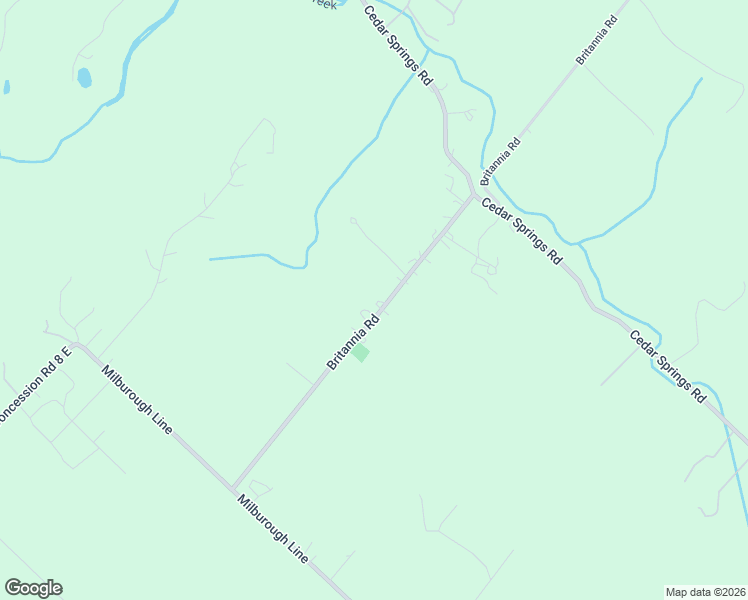 map of restaurants, bars, coffee shops, grocery stores, and more near 1215 Britannia Road in Burlington