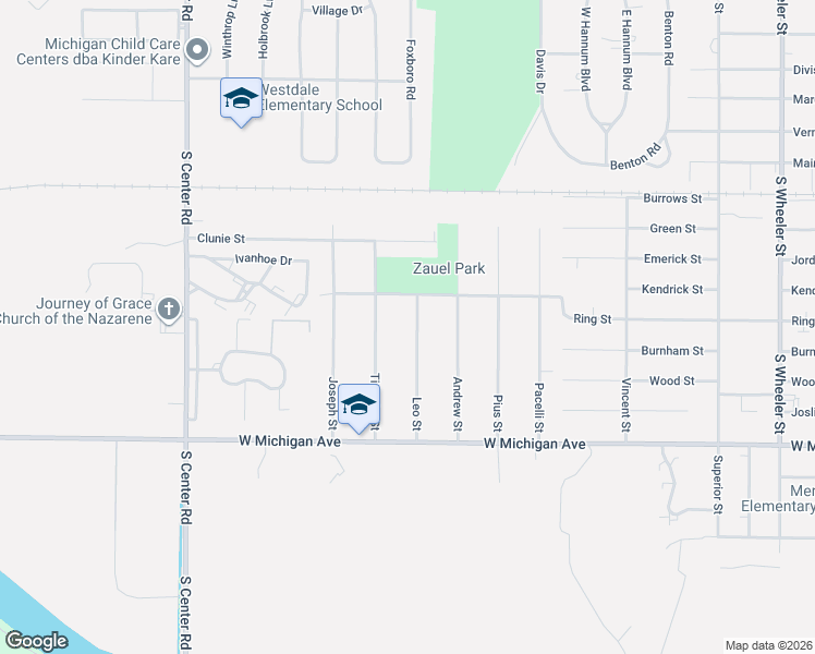 map of restaurants, bars, coffee shops, grocery stores, and more near 1274 Leo Street in Saginaw