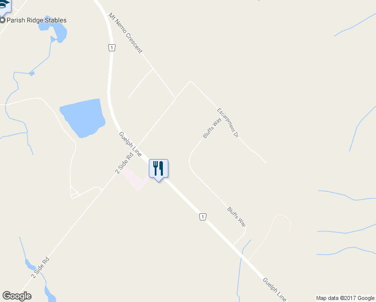 map of restaurants, bars, coffee shops, grocery stores, and more near 2633 Bluffs Way in Burlington