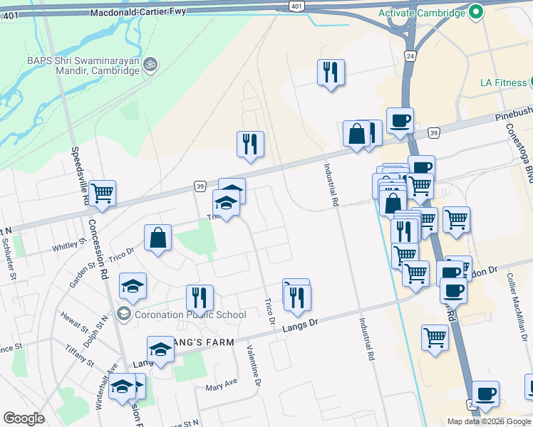 map of restaurants, bars, coffee shops, grocery stores, and more near 5 Watch Hill Lane in Cambridge