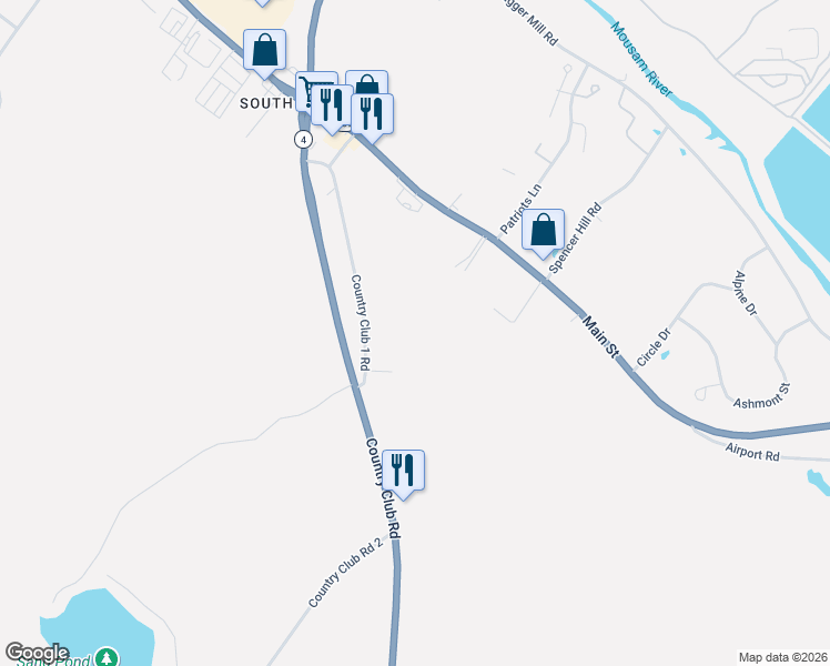 map of restaurants, bars, coffee shops, grocery stores, and more near 15 Shawna Drive in Sanford